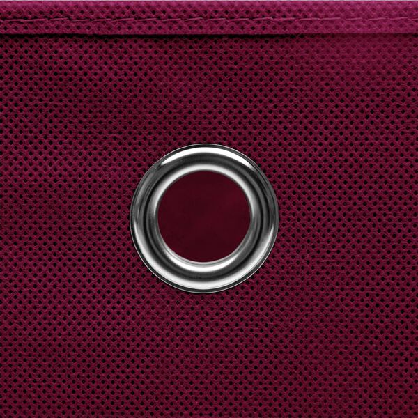 vidaXL Boîtes de rangement 4 pcs Tissu intissé 28x28x28 cm Rouge foncé