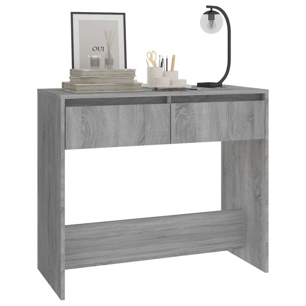 vidaXL Table console sonoma gris 89x41x76,5 cm bois d'ing&eacute;nierie