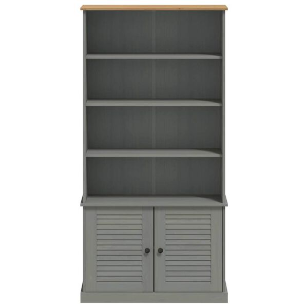 vidaXL Biblioth&egrave;que VIGO gris 85x35x170 cm bois massif de pin