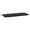 vidaXL Coussins de banc de jardin lot de 2 carreaux noir 120x50x7 cm
