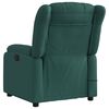 vidaXL Fauteuil inclinable de massage &eacute;lectrique vert fonc&eacute; tissu
