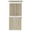 vidaXL Bureau d'angle Blanc chêne sonoma 200x50x76cm Bois d’ingénierie