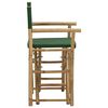 vidaXL Chaises pliables de directeur lot de 2 Vert Bambou et tissu