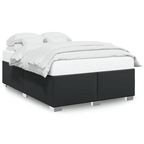 vidaXL Cadre de lit sans matelas noir similicuir