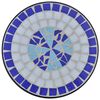 vidaXL Table d'appoint Mosa&iuml;que Bleu et blanc