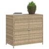 vidaXL Armoire de rangement de jardin beige 83x45x76 cm r&eacute;sine tress&eacute;e