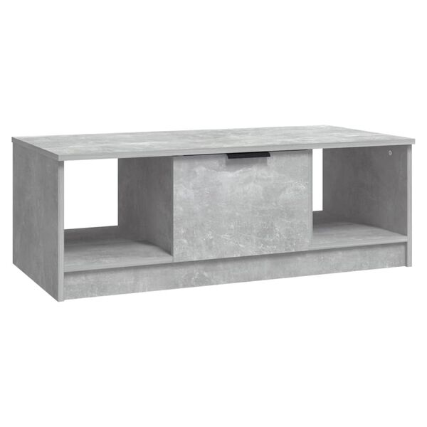 vidaXL Table basse gris b&eacute;ton 102x50x36 cm bois d'ing&eacute;nierie