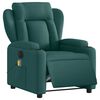 vidaXL Fauteuil inclinable de massage &eacute;lectrique vert fonc&eacute; tissu