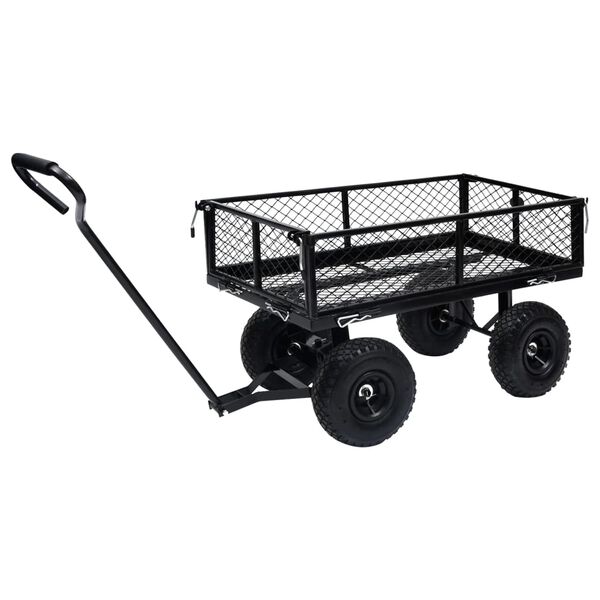 vidaXL Chariot à main de jardin Noir 250 kg