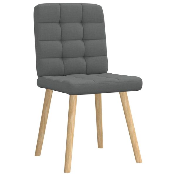 vidaXL Chaises &agrave; manger lot de 6 gris fonc&eacute; tissu