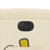 vidaXL Fauteuil inclinable de massage &eacute;lectrique cr&egrave;me tissu