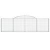 vidaXL Paniers &agrave; gabions arqu&eacute;s 2 pcs 300x30x80/100 cm fer galvanis&eacute;