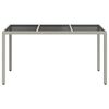 vidaXL Table de Jardin Blanc 150 x 90 x 75 cm polyrotin