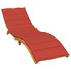 vidaXL Coussin de chaise longue rouge mélangé 200x70x4 cm tissu