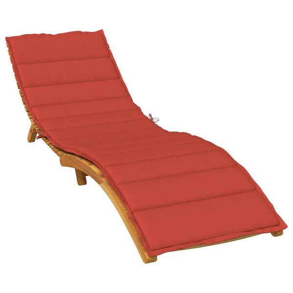 vidaXL Coussin de chaise longue rouge mélangé 200x70x4 cm tissu
