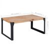 vidaXL Table basse bois d'acacia massif 100x60x45 cm