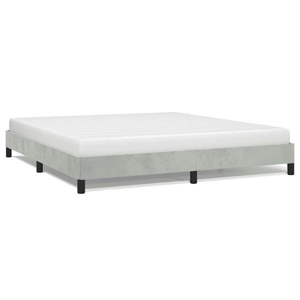 vidaXL Cadre de lit sans matelas gris clair California velours