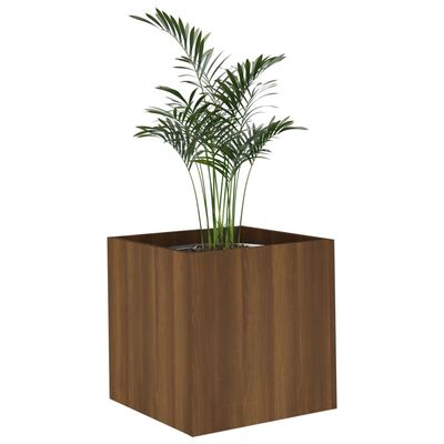 vidaXL Jardinière Chêne marron 40x40x40 cm Bois d'ingénierie