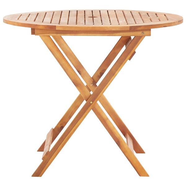 vidaXL Table pliable de jardin 90x75 cm Bois d'acacia massif