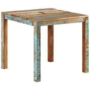 vidaXL Table &agrave; manger 82x80x76 cm Bois de r&eacute;cup&eacute;ration massif