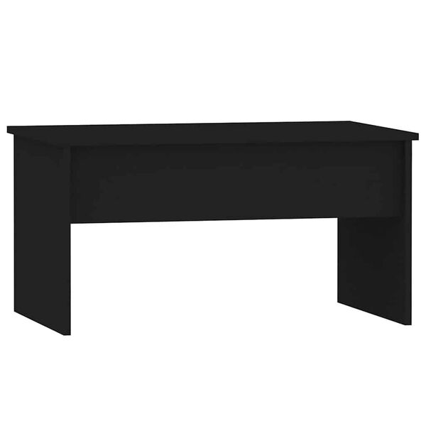 vidaXL Table basse noir 80x50,5x41,5 cm bois d'ing&eacute;nierie