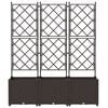 vidaXL Cache-pot de jardin 3 pcs Marron 120 x 40 x 143 cm Acier