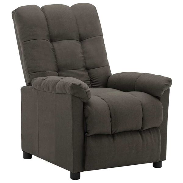 vidaXL Fauteuil inclinable &eacute;lectrique taupe tissu