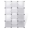 vidaXL Armoire modulaire 9 compartiments 109x36,5x143 cm blanc