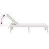 vidaXL Chaise longue blanc 186x60x29 cm PP