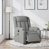 vidaXL Fauteuil inclinable de massage &eacute;lectrique gris clair tissu