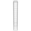 vidaXL Mur &agrave; gabion avec couvercles Acier galvanis&eacute; 100x20x150 cm