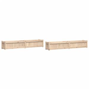 vidaXL Jardini&egrave;res 2 pcs bois de pin massif