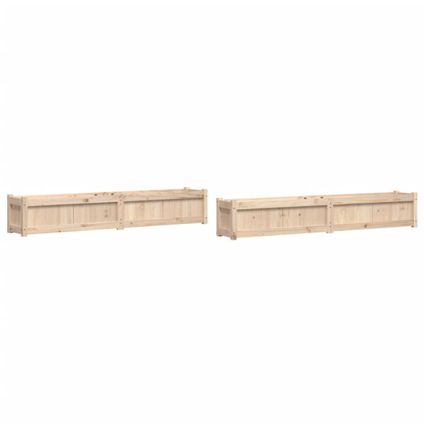vidaXL Jardini&egrave;res 2 pcs bois de pin massif