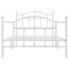 vidaXL Cadre de lit m&eacute;tal sans matelas et pied de lit blanc 100x190 cm