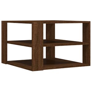 vidaXL Table basse ch&ecirc;ne marron 58x58x40 cm bois d'ing&eacute;nierie