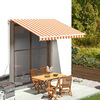 vidaXL Tissu de remplacement pour auvent Jaune et orange 3,5x2,5 m