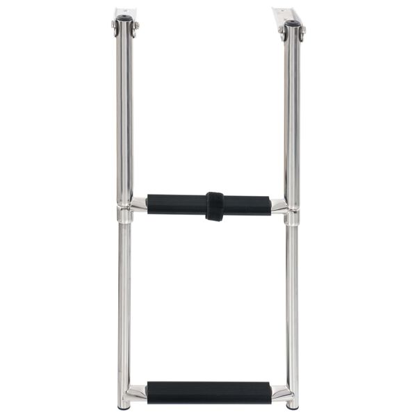 vidaXL Échelle d'embarquement pliable 2 marches Acier inoxydable
