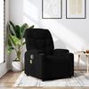 vidaXL Fauteuil inclinable de massage noir tissu
