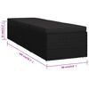 vidaXL Chaise longue avec coussin R&eacute;sine tress&eacute;e Noir
