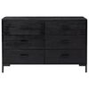 vidaXL Buffet Noir 110x35x70 cm Bois de pin massif