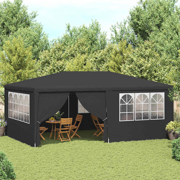 vidaXL Tente de r&eacute;ception et parois lat&eacute;rales 4x6 m Anthracite 90 g/m&sup2;