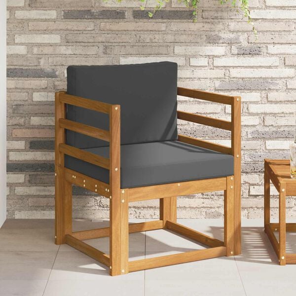 vidaXL Canap&eacute; d&rsquo;ext&eacute;rieur Bois d'acacia massif et polyester Naturel