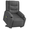 vidaXL Fauteuil inclinable de massage gris foncé tissu