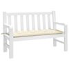 vidaXL Coussin de banc de jardin blanc cr&egrave;me 120x50x7 cm tissu oxford
