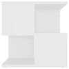 vidaXL Table d'appoint Blanc 40x40x40 cm Agglom&eacute;r&eacute;