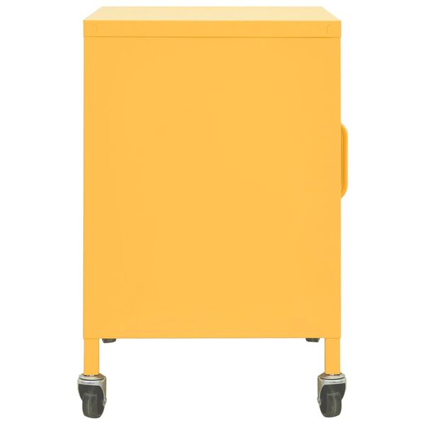 vidaXL Armoire de rangement Jaune moutarde 60x35x56 cm Acier