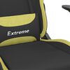 vidaXL Chaise de jeu avec repose-pied Noir et vert clair