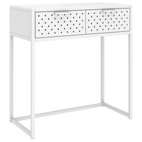 vidaXL Table console Blanc 72x35x75 cm Acier
