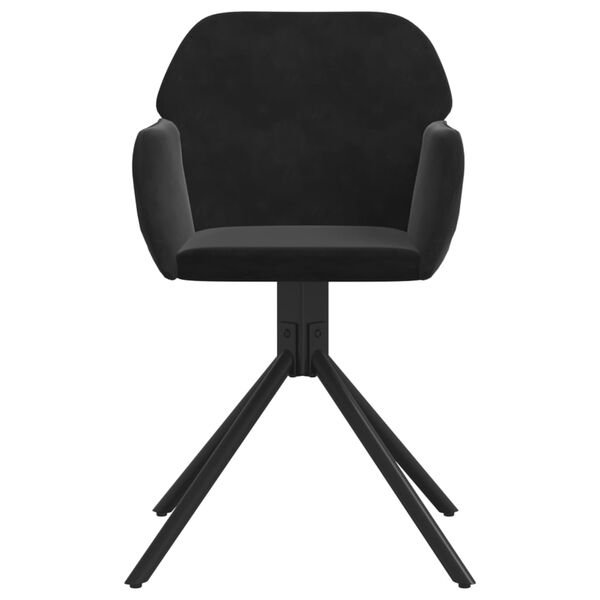 vidaXL Chaises pivotantes &agrave; manger lot de 2 Noir Velours