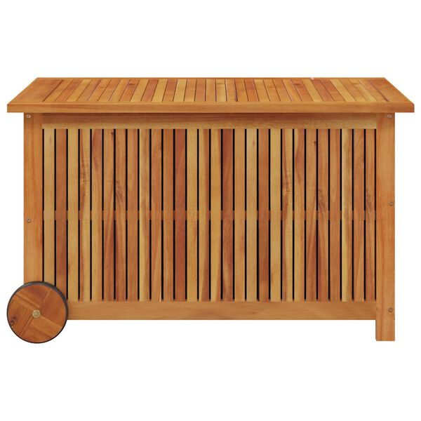 vidaXL Bo&icirc;te de rangement de jardin avec roues 90x50x58 cm Bois acacia